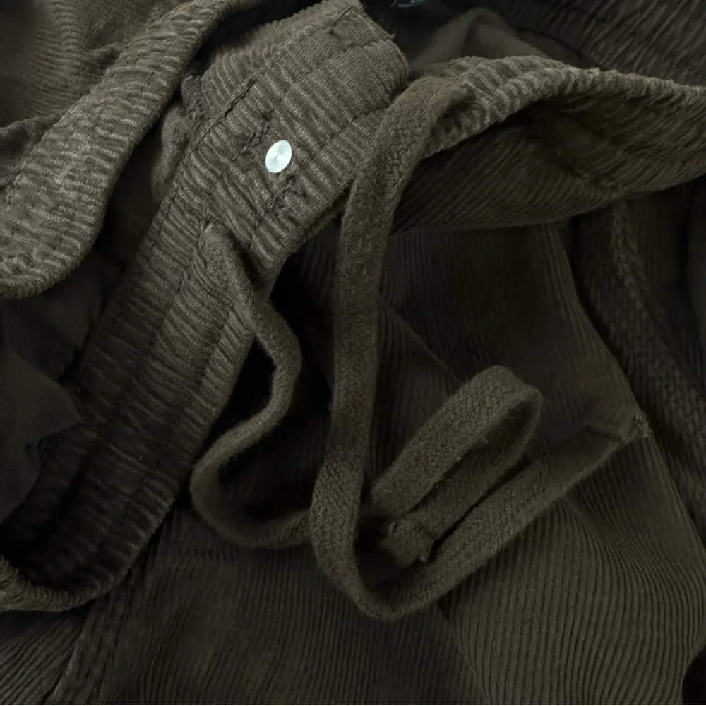 Cotton On Elastic Worker Pants Mens 2XL Brown High Rise Corduroy Drawstring